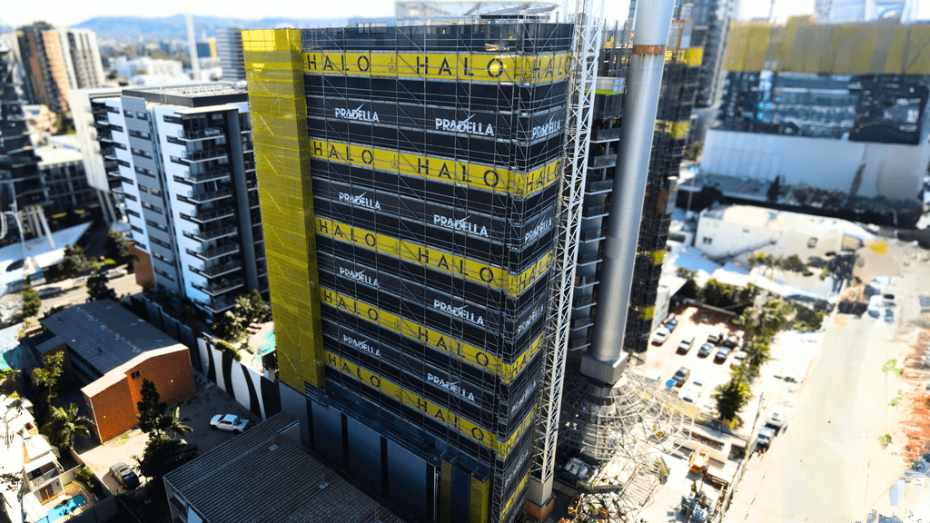 Pradella | FlameX Select Mesh Building Wrap